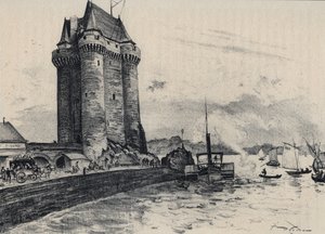 Der Turm Solidor befestigt in Saint-Malo, Bezirk Saint-Servan - Altes Frankreich - Bretagne - Text, Zeichnungen und Lithographien von Albert Robida (1848-1926) von Albert Robida