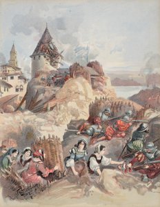 Frauen bei der Belagerung von Marseille, Illustration aus 