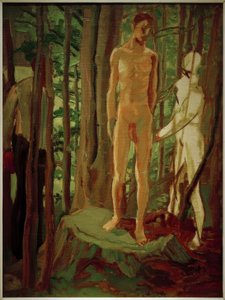 Sebastian auf dem Baumstumpf von Albert Weisgerber
