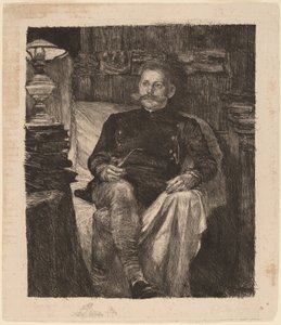 Franz Rose in seinem Arbeitszimmer