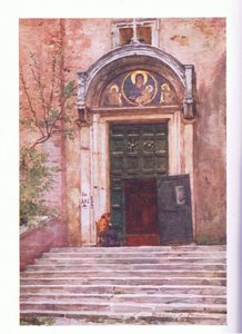 Eingang zu Ara Coeli, vom Forum aus, aus Rom, veröffentlicht von A & C Black Ltd, 1925 von Alberto Pisa