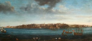 Eine von sieben Ansichten von Valletta, Malta und seiner Umgebung, ca. 1753