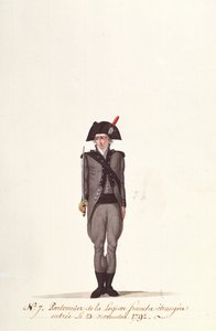 Ein Pontonier der französischen Fremdenlegion, aus Coppetiers, 23. November 1792 von Albertus Gregorius