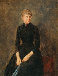 Porträt der Sängerin Hedwig Helbig 1869-1951, ca. 1889 von Albin Egger Lienz