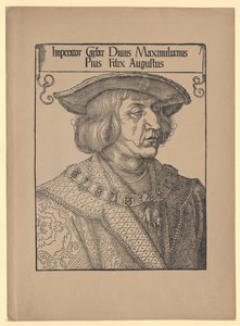 Heiliger Römischer Kaiser Maximilian I. (Druck) von Albrecht (after) Durer or Duerer