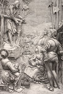 Johannes der Täufer predigt in der Wüste von Albrecht (after) Durer or Duerer