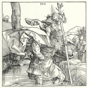 St. Christophorus trägt das Christuskind