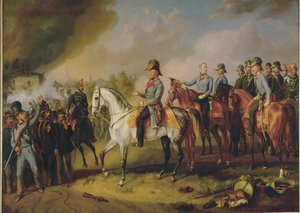 Feldmarschall Johann Joseph Wenzel Radetzky und sein Generalstab vor Mailand von Albrecht Adam