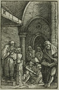 Christus unter den Ärzten, aus Der Fall und die Erlösung des Menschen von Albrecht Altdorfer