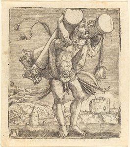 Herkules trägt die Säule von Gades von Albrecht Altdorfer
