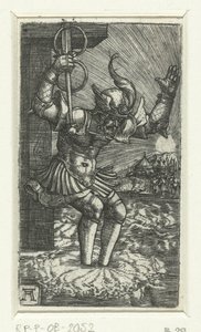 Horatius Cocles springt in den Tiber von Albrecht Altdorfer