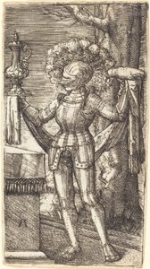 Ritter in Rüstung mit Brot und Wein von Albrecht Altdorfer