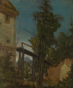 Landschaft mit einem Steg von Albrecht Altdorfer