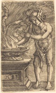 Mucius Scaevola verbrennt seine Hand von Albrecht Altdorfer