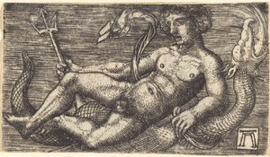 Neptun auf einem Seeungeheuer
