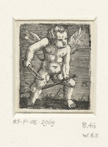 Putto mit einem Steckenpferd von Albrecht Altdorfer