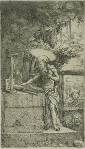 Der heilige Hieronymus beim Lesen