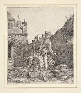 Der heilige Hieronymus an einer Mauer