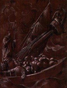 Der heilige Nikolaus von Bari tadelt den Sturm von Albrecht Altdorfer