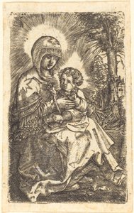 Die "Schöne Jungfrau" von Regensburg in einer Landschaft von Albrecht Altdorfer