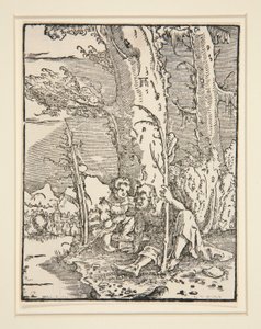Das Jesuskind mit St. Christophorus, aus der Serie Der Fall und die Erlösung des Menschen von Albrecht Altdorfer