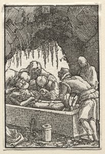 Der Fall und die Erlösung des Menschen: Beerdigung Christi, ca. 1515 von Albrecht Altdorfer