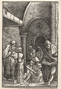 Der Fall und die Erlösung des Menschen: Christus disputiert mit den Doktoren von Albrecht Altdorfer