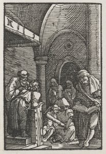 Der Fall und die Erlösung des Menschen: Christus im Disput mit den Doktoren, ca. 1515 von Albrecht Altdorfer
