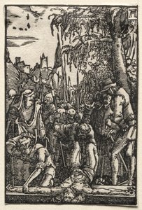 Der Fall und die Erlösung des Menschen: Christus ans Kreuz genagelt von Albrecht Altdorfer