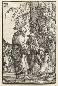Der Fall und die Erlösung des Menschen: Christus verabschiedet sich von seiner Mutter vor der Passion von Albrecht Altdorfer