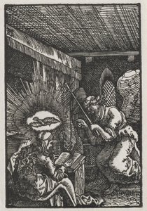 Der Fall und die Erlösung des Menschen: Die Verkündigung, um 1513 von Albrecht Altdorfer