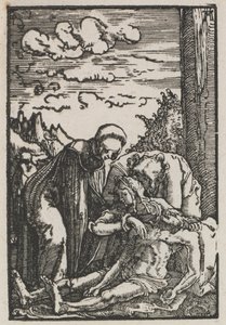 Der Fall und die Erlösung des Menschen: Die Klage unter dem Kreuz, um 1515 von Albrecht Altdorfer