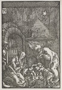 Der Fall und die Erlösung des Menschen: Die Geburt Christi, ca. 1515 von Albrecht Altdorfer
