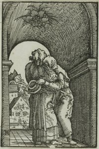Das Treffen von Joachim und Anna, aus Der Fall und die Erlösung des Menschen von Albrecht Altdorfer