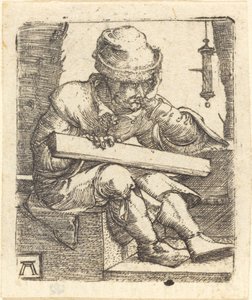 Der nachdenkliche Zimmermann von Albrecht Altdorfer