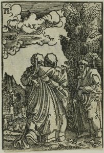 Die Heimsuchung, aus Der Fall und die Erlösung des Menschen von Albrecht Altdorfer