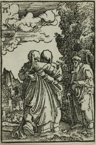 Die Heimsuchung, aus Der Fall und die Erlösung des Menschen von Albrecht Altdorfer