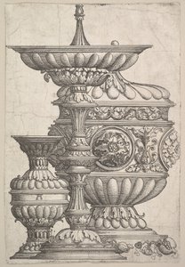 Drei elegante Gefäße auf weißem Hintergrund, ca. 1525 von Albrecht Altdorfer