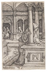 Jungfrau Maria sucht den zwölfjährigen Jesus im Tempel, ca. 1519 von Albrecht Altdorfer
