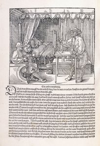 Ein Zeichner, der ein Porträt mit einem Zeichenrahmen zeichnet, 1525 von Albrecht Dürer