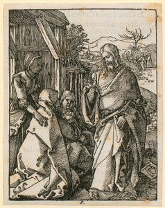 Abschied Christi von seiner Mutter, Blatt 8 der Folge "Kleine Holzschnitt-Passion" von Albrecht Dürer