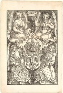 Allegorie mit den Wappen des Reiches und der Stadt Nürnberg von Albrecht Dürer