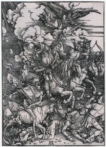 Apokalyptische Reiter, III. Figur, Blatt 5 der Folge "Die Apokalypse" von Albrecht Dürer