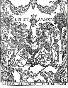 Exlibris von Willibald Pirkheimer, um 1502-1503, 1906 von Albrecht Dürer