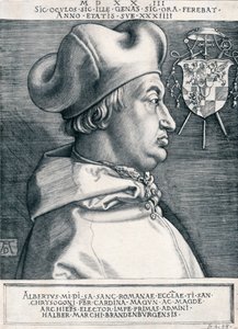 Kardinal Albrecht von Brandenburg Der Große Kardinal, 1523 von Albrecht Dürer