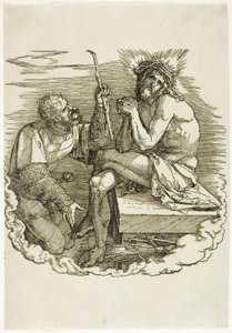Christus, Mann der Schmerzen, verspottet von einem Soldaten, Frontispiz aus Die Große Passion von Albrecht Dürer