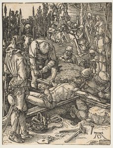 Christus ans Kreuz genagelt (aus Die Kleine Passion, ca. 1509)