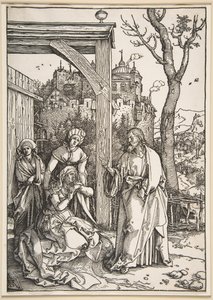 Christus nimmt Abschied von seiner Mutter, aus Das Leben der Jungfrau, ca. 1504 von Albrecht Dürer