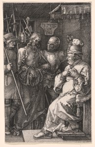 Christus vor Kaiphas, aus Die gravierte Passion