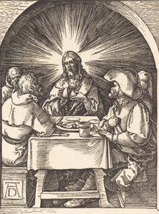 Christus in Emmaus, wahrscheinlich ca. 1509-1510 von Albrecht Dürer